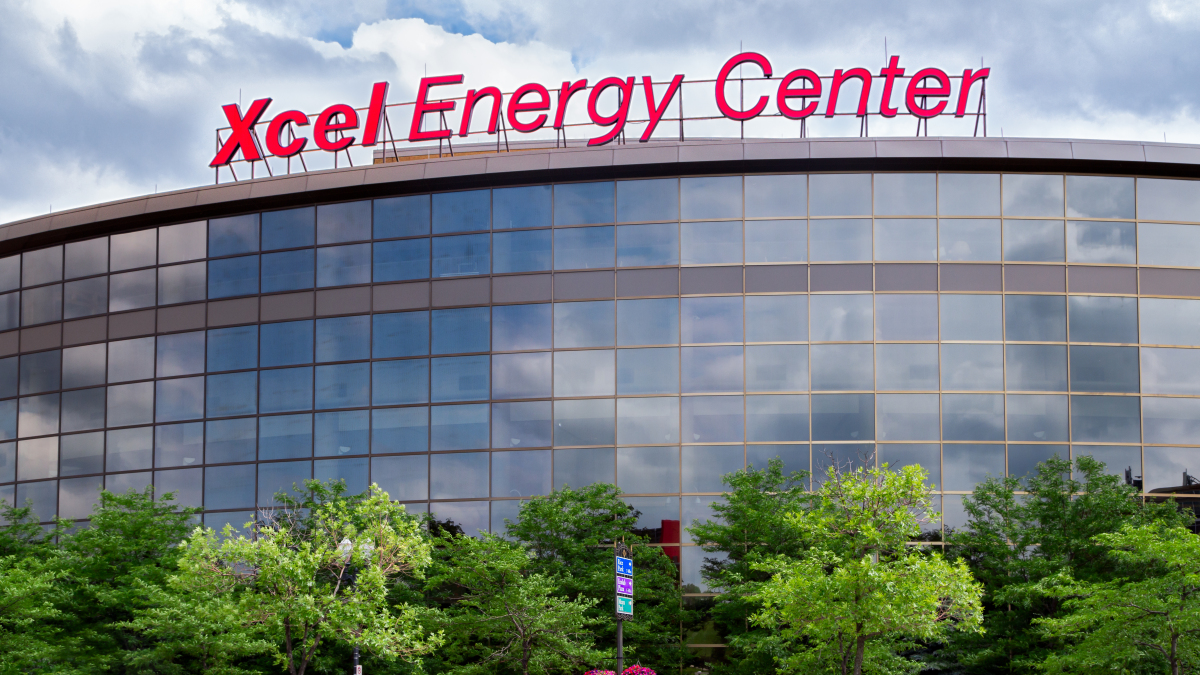 Das Xcel Energy Center in St. Paul, Minnesota.