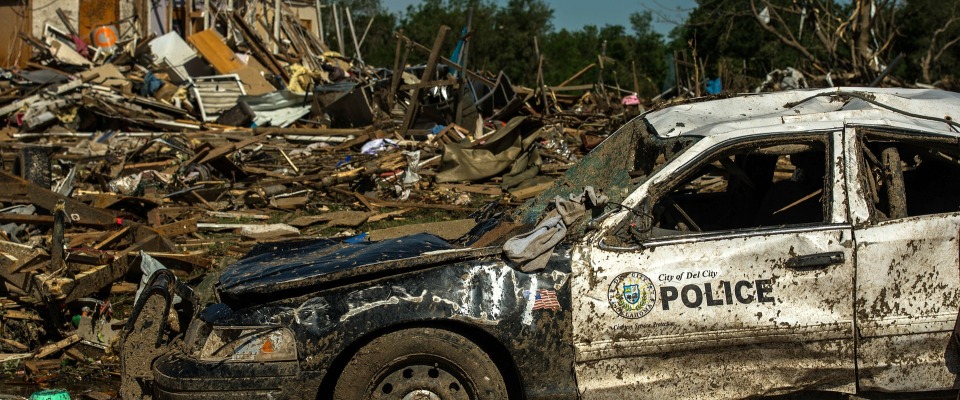 Zerstörung nach einem Tornado (Symbolbild).