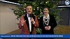 Jessica Schwarzer und Manuel Koch wünschen frohe Weihnachten von der Frankfurter Börse