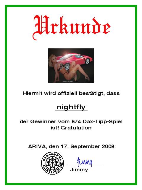 875.DAX Tipp-Spiel *Do* 18.09.08, 17.45 Uhr 186970