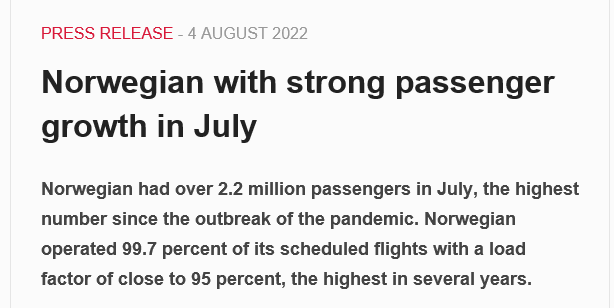 Norwegian Air Shuttle ASA 1326782