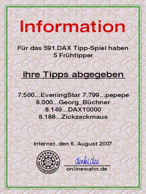 590.DAX Tipp-Spiel, Montag, 06.08.07 112942