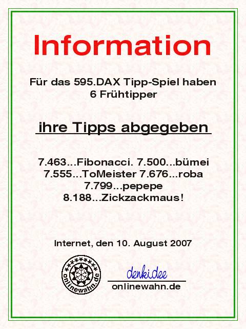 594.DAX Tipp-Spiel, Freitag, 10.08.07 113826
