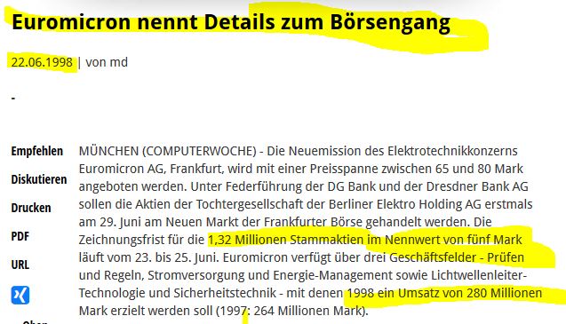 Euromicron, langfristig aufwärts 891750