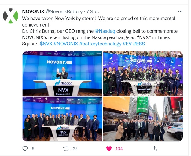 Novonix - Phönix aus der Kohle? 1301546