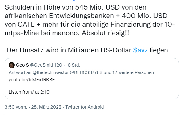 Lithiumstar AVZ Minerals eröffnet 68 % im Plus 1306891