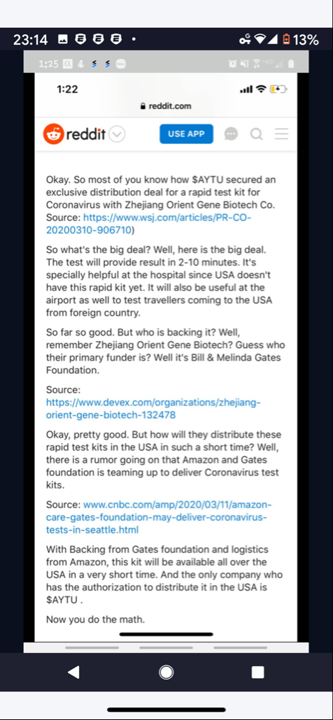 Aytu - die nächste (Corona) Sau wird durchs Dorf.. 1165917