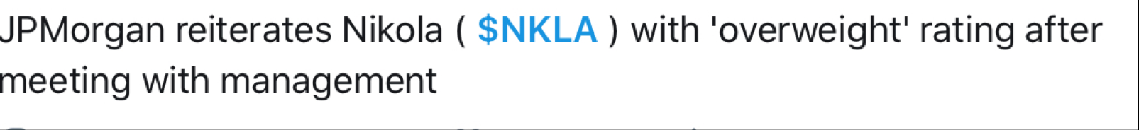 NIKOLA Corporation US6541101050 Nachfolge Thread V 1201779