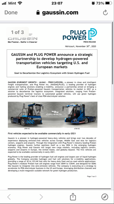 Plug Power - Brennstoffzellen 1216558