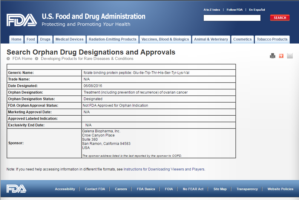 GALENA BIOPHARMA-Wert mit Zukunft? 919710