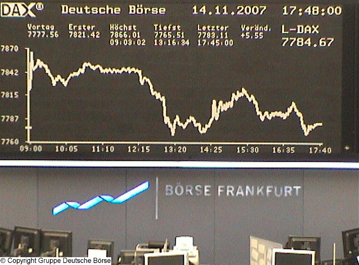 662.DAX Tipp-Spiel, Mittwoch, 14.11.07, 17.45 Uhr, 131186