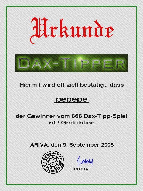 870.DAX Tipp-Spiel *Do* 11.09.08, 17.45 Uhr 185271