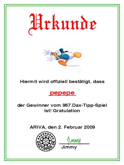 969.DAX Tipp-Spiel,Mittwoch,04.02.09, 17.45 Uhr 214099