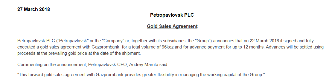 Insiderkauf bei Petropavlovsk-PLC 1047127