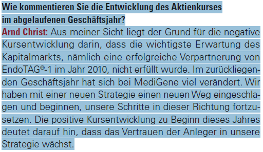 Medigene - Sachliche und fachliche Beiträge 390886