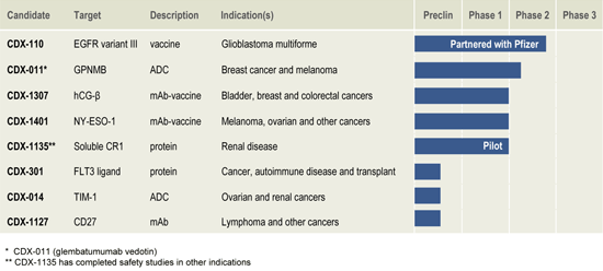 Celldex Therapeutics garantierte 100 % bis 06/10 301004