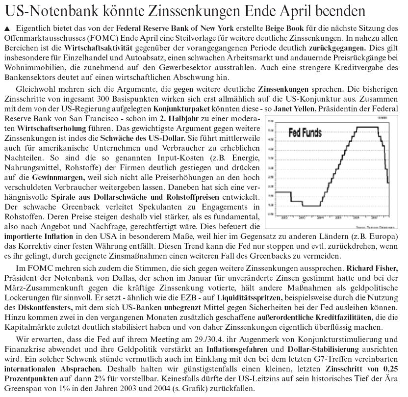 Macht die FEDERAL RESERVE BANK einen guten Job? 160403