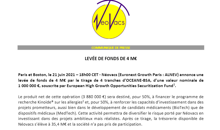 Neovacs kaufen mit KZ 3,30 Euro (aktuell:0,80) ? 1261131