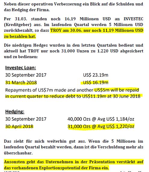 Troy Res- Top Goldproduzent Profit A$16.7 Million 1054893