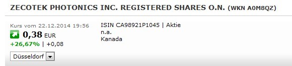 Zecotek Photonics 1,22€ 784165