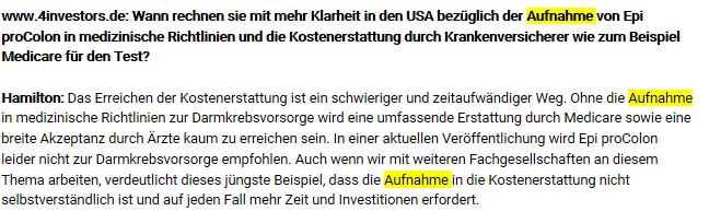 Epigenomics auf dem Weg zur FDA Zulassung?! 1007194