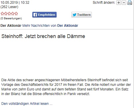 Steinhoff International Holdings N.V. 1111598