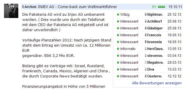 INJEX AG - Come-back zum Weltmarktführer 677544