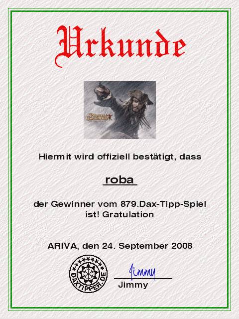 880.DAX Tipp-Spiel *Do* 25.09.08, 17.45 Uhr 188448