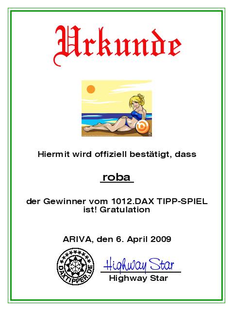 1013.DAX-Tipp-Spiel, Dienstag 07.04.09 226180