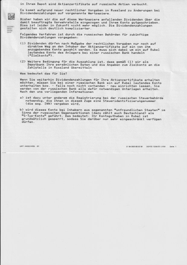 Gazprom ADR 2022 - Wie geht's weiter? 1330845