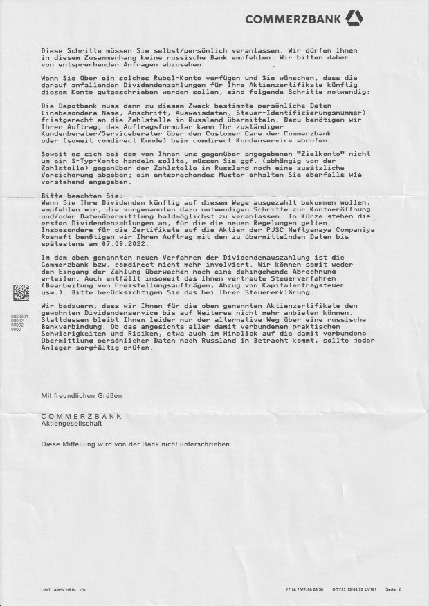 Gazprom ADR 2022 - Wie geht's weiter? 1330846