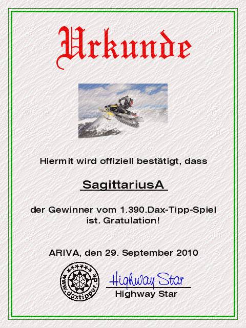 1.391.DAX Tipp-Spiel, Donnerstag, 30.09.10 348202