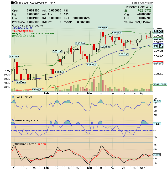 INDOCAN RES INC (WKN: 927009) 312132