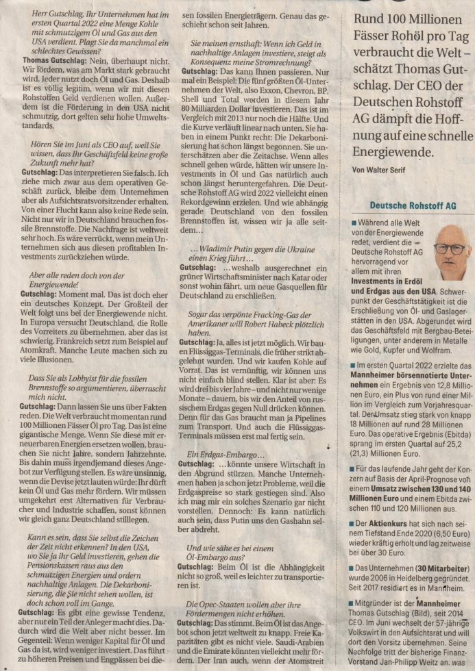 Deutsche Rohstoff AG vor Neubewertung? 1314573