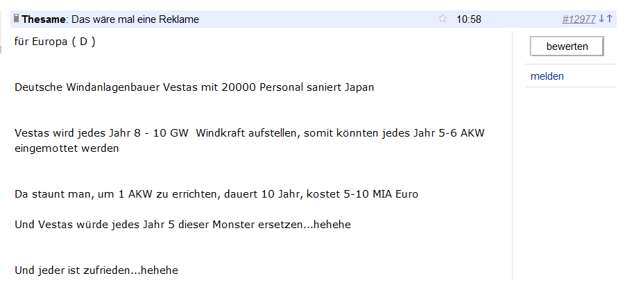 Weltweit grösster Windkraftanlagenhersteller 548806