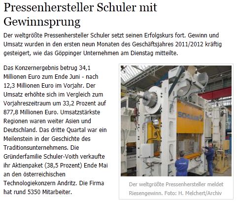 Schuler wird 2012 das Jahr der Aktie.... 531171
