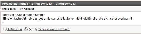 precise biometrics 1000% und mehr ? 870771