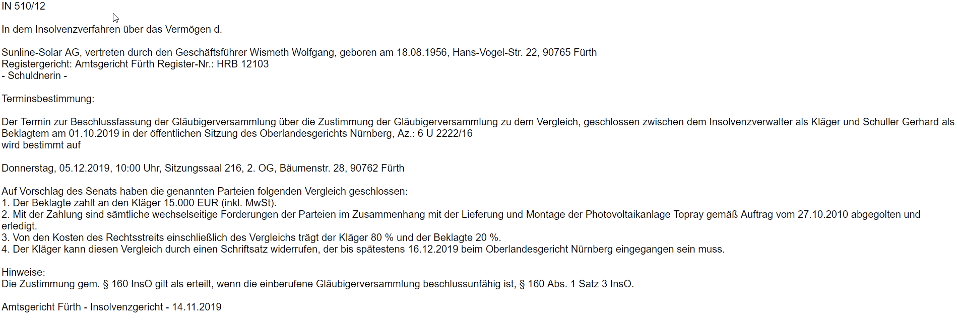 Sunline - Insolventer Solarmantel 1282971