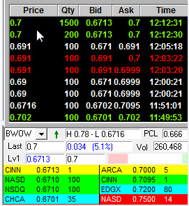 BWOW $1.69 Turnaroundplay / Low Floater 485125