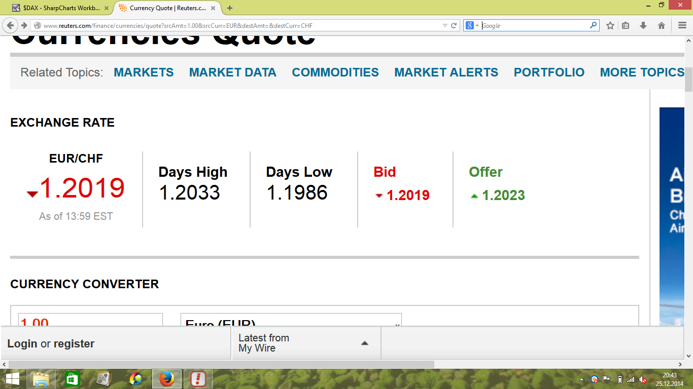 Der €/CHF Thread 784650