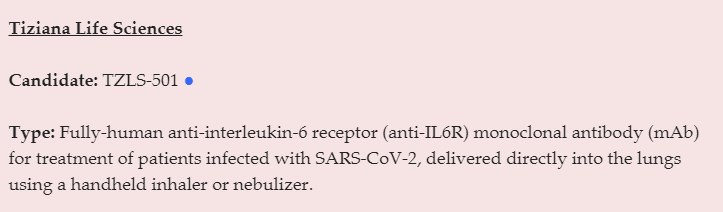 Es lebe der Corona-Zock: Tiziana Life Sciences 1234735