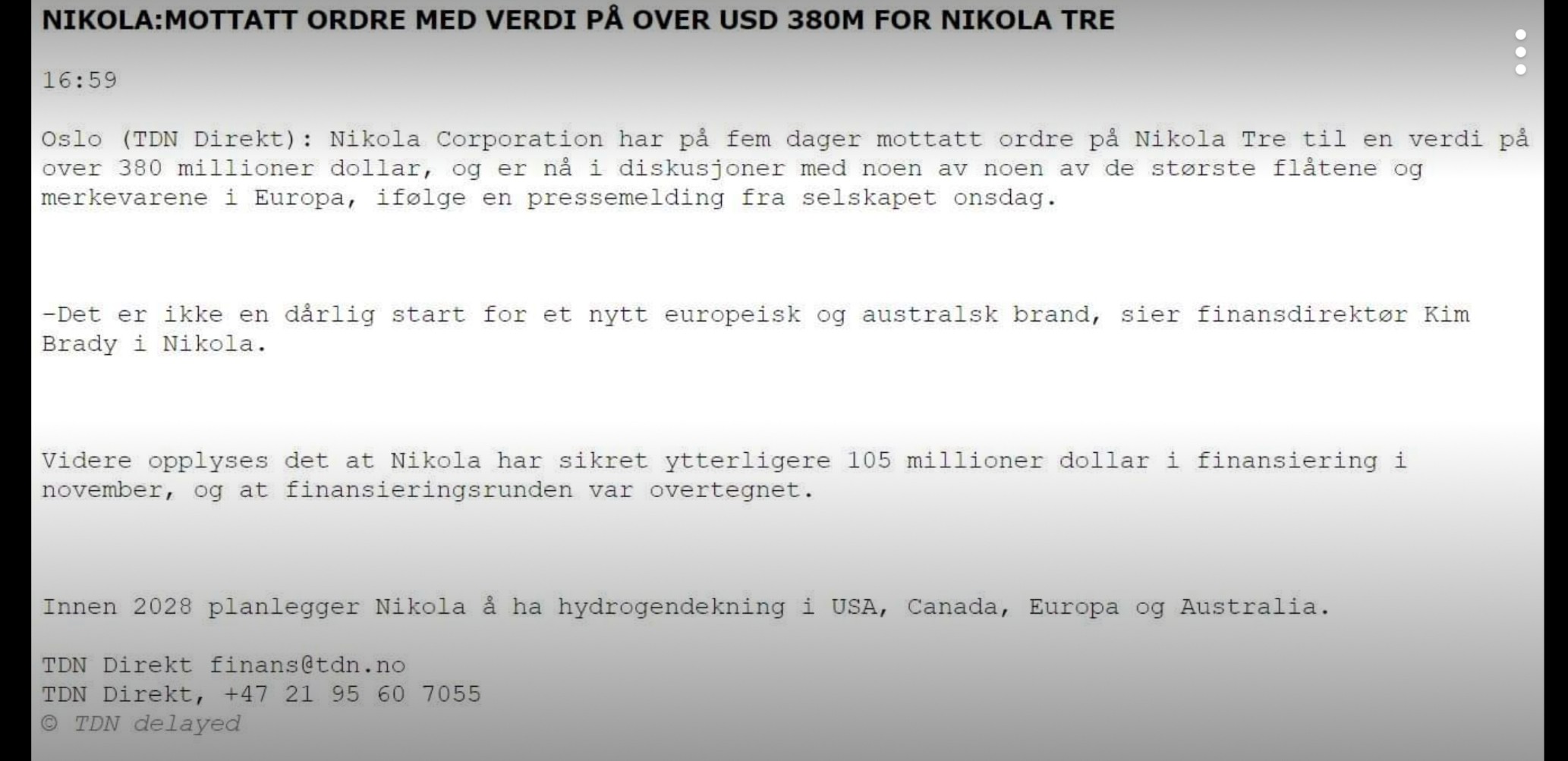 Nel ASA mit neuen Aufträgen aus Frankreich 1082921