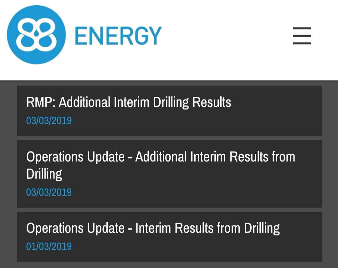 Öl-Projekt 88 Energy Project in der heißen Phase 1100207