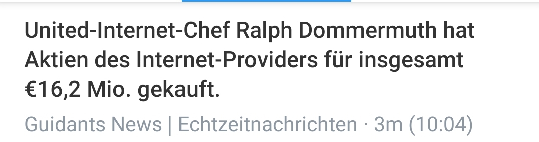 UNITED INTERNET...Allzeithoch in Reichweite 1137422