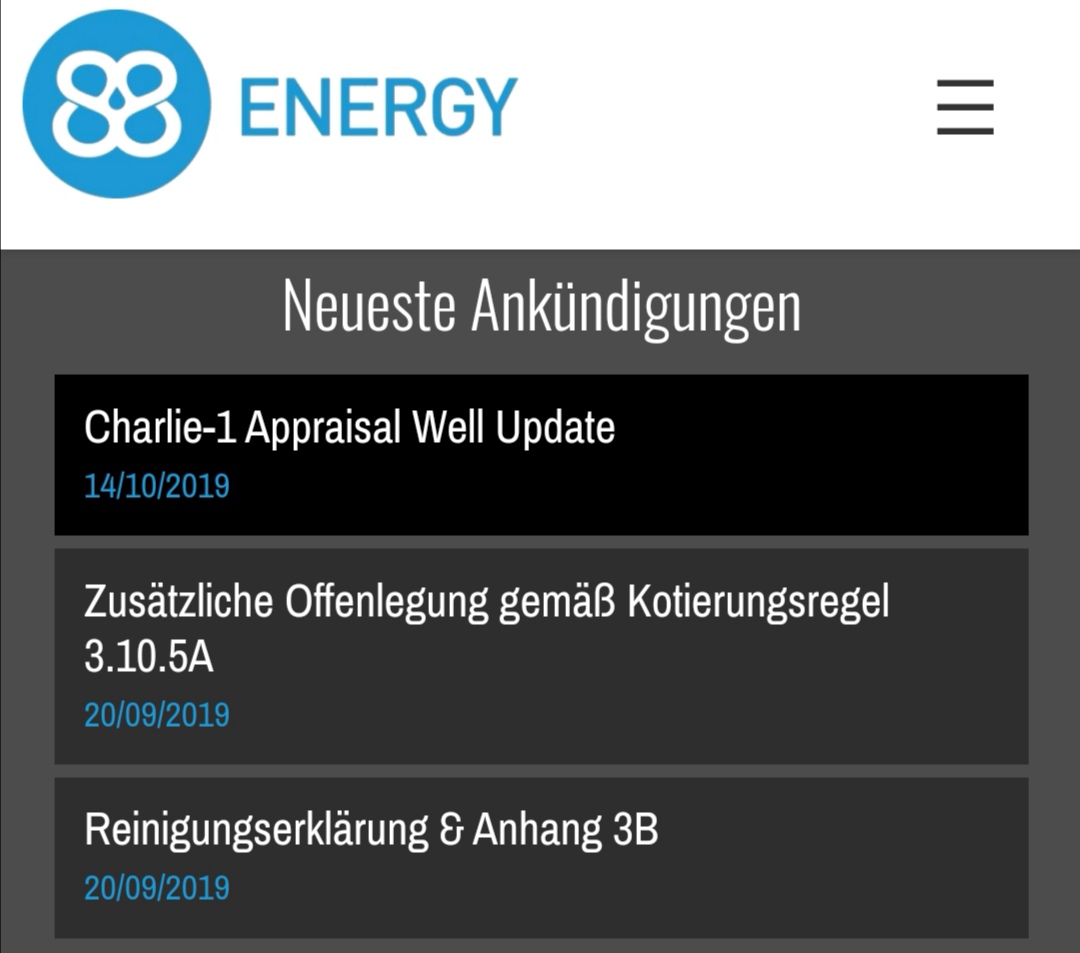 Öl-Projekt 88 Energy Project in der heißen Phase 1139138