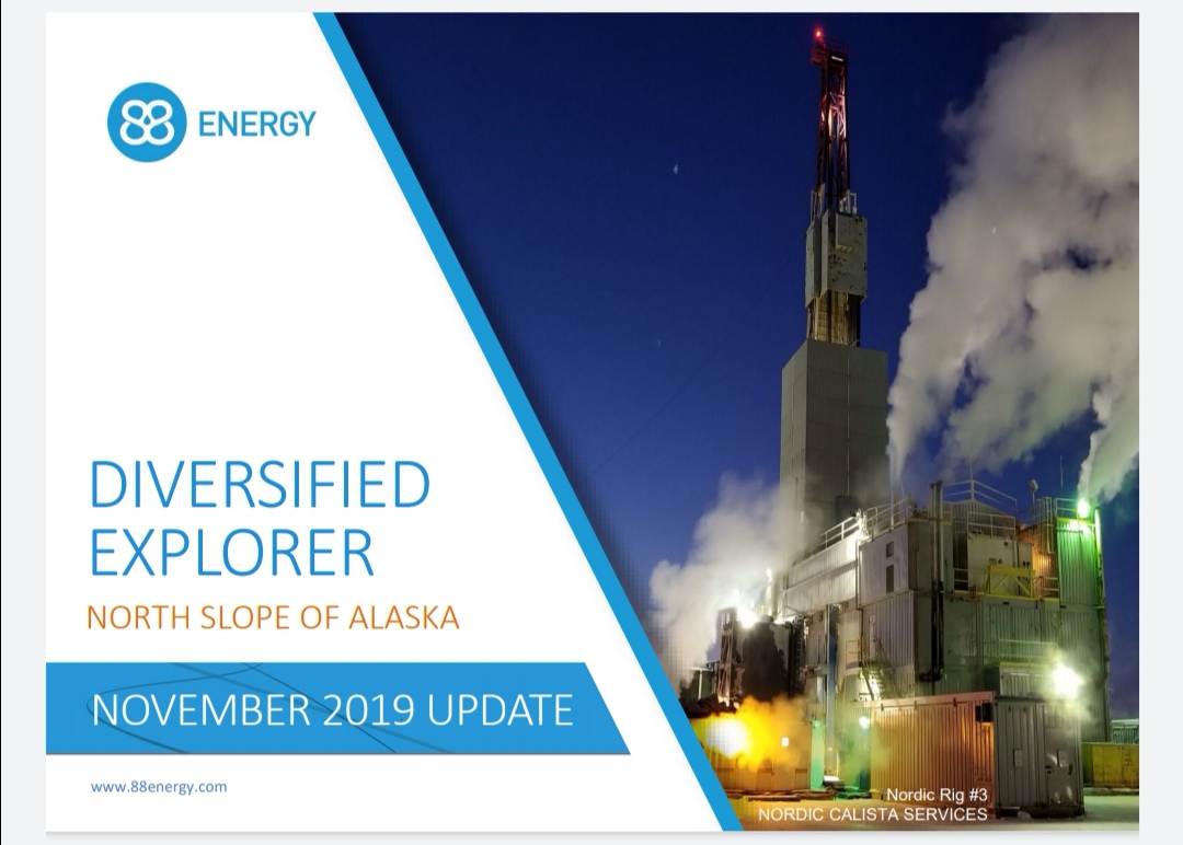 Öl-Projekt 88 Energy Project in der heißen Phase 1145018