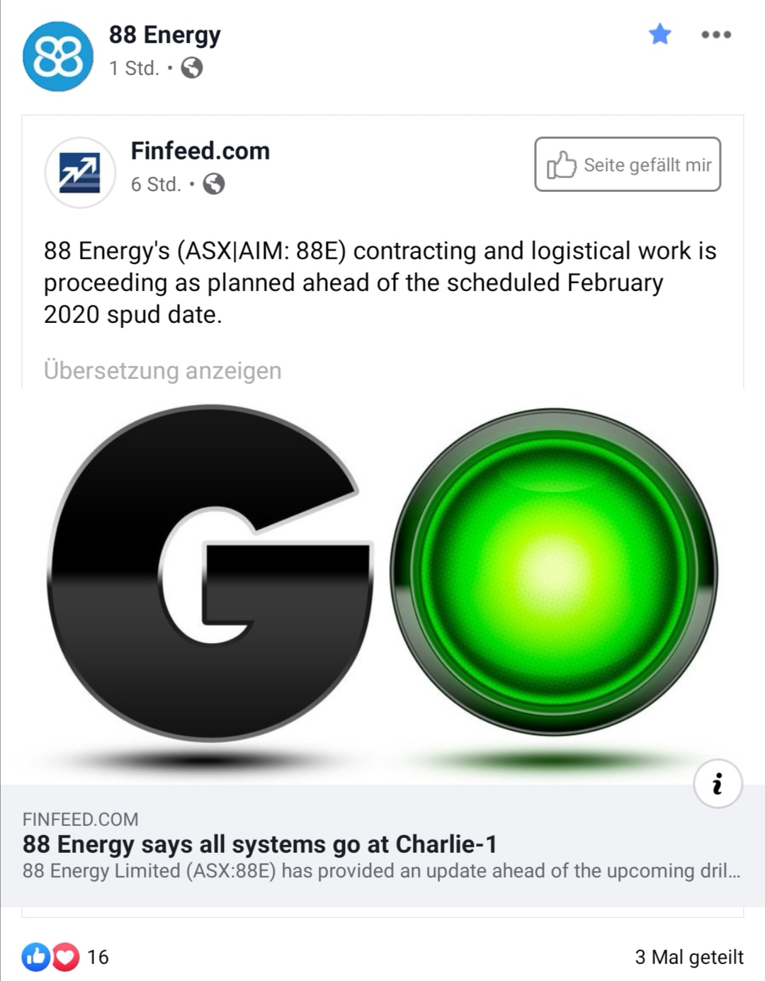 Öl-Projekt 88 Energy Project in der heißen Phase 1146514