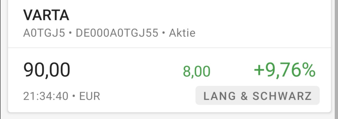 Varta (WKN: A0TGJ5) wieder geladen 1154106