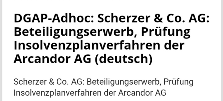 Arcandor AG nach der Insolvenz 1158488