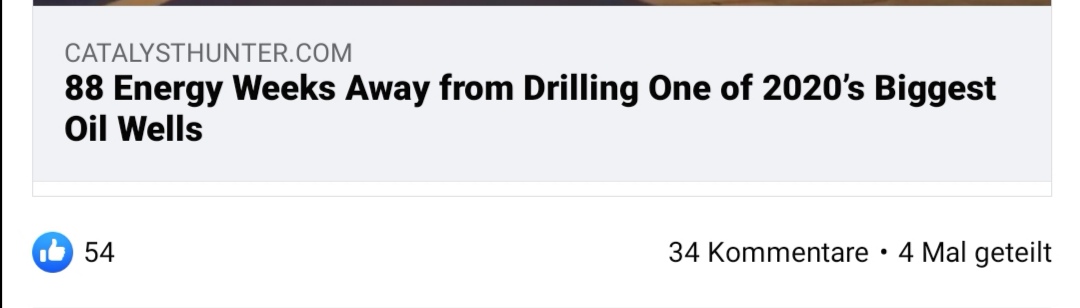 Öl-Projekt 88 Energy Project in der heißen Phase 1160240